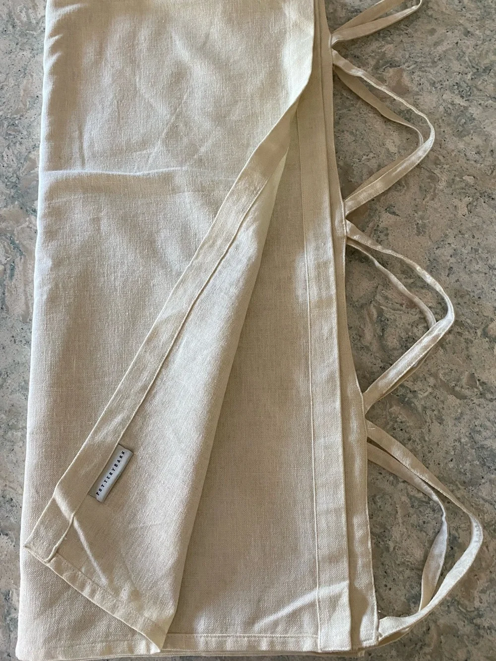 Pottery Barn Natural Linen Blend Curtain Panel in Cream